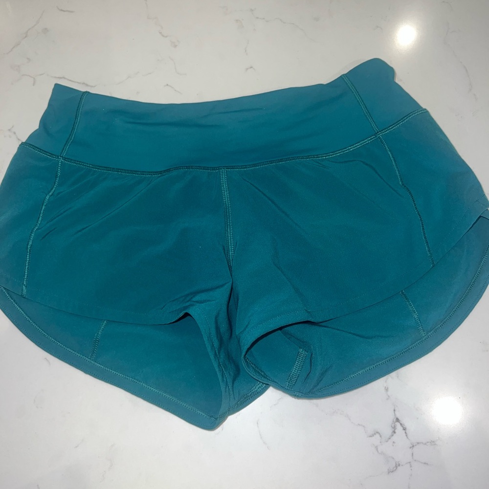 Teal lagoon speed up Low-Rise Lined short 2.5